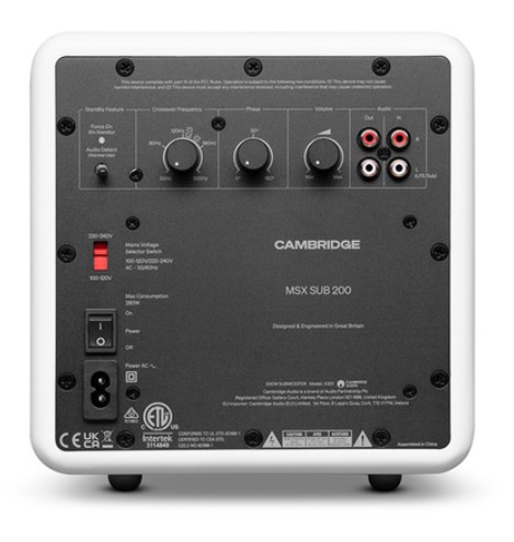 Cambridge Audio MSX SUB 200 back